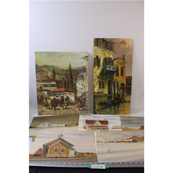 (5) James Bessey Prints (14" x 10") (1) Barlo Print (16" x 20") (1) Salvaiati Print (12" x 24")