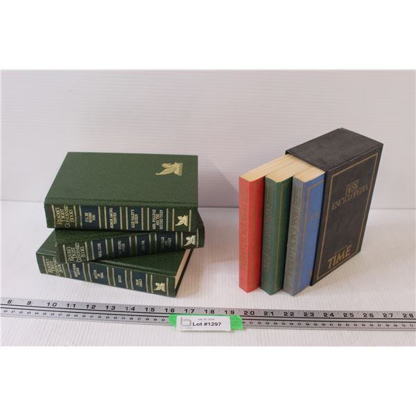 (3) Reader's Digest Hard Cover Books & Time Desk Encyclopedia Set