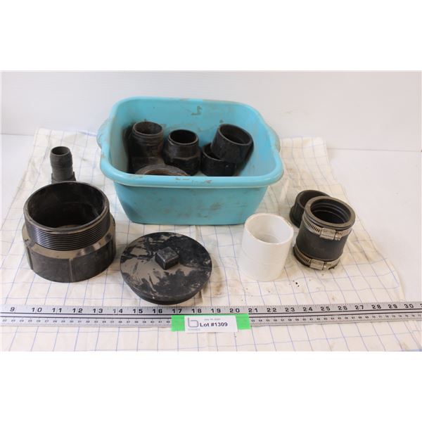 Bucket of ABS Plumbing Connectors