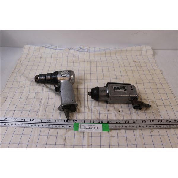 Chicago Pneumatic Air Wrench & Air Tool Drill - Untested