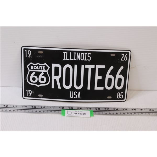 Route 66 License Plate