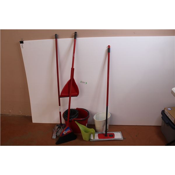 *Watering Jug - Waste Can - Mop & Pail - Dust Mop - Broom w/Dust Pan