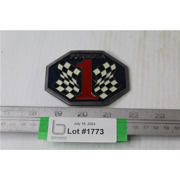Formula 1 - Enameled Belt Buckle