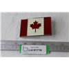 Image 1 : Canadian Flag Enameled Belt Buckle