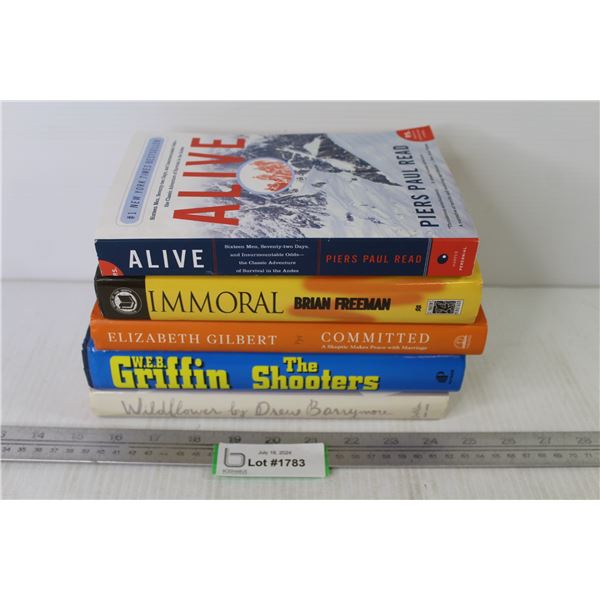 (5) Books - Alive - Immoral - Committed - The Shooters - Wild Flower