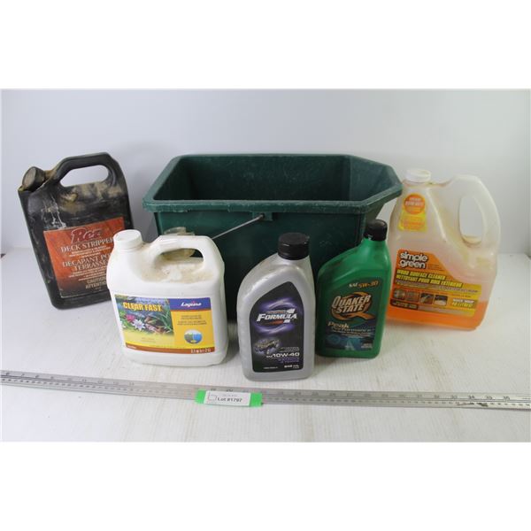 Plastic Mop Pail - Wood Cleaner - 10w-30 Motor Oil - 5w-30 Motor Oil - Clear Fast For Cloudy Water -