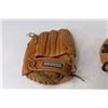 Image 2 : (3) Baseball Gloves (2 Left handed - 1 Right) - Regent - Easton
