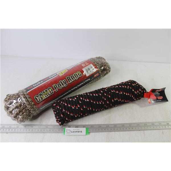 Camo Poly Rope (1/2" x 100') - Tuff Rope (3/8" x 75')