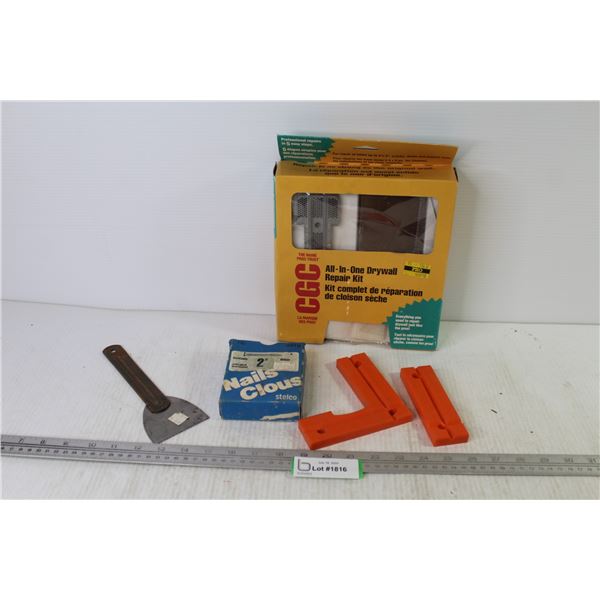 Drywall Repair Kit - Sm Glue Trowel - 2" Nails