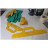 Image 5 : (3) Open Cans of Primer - Adhesive Trowels - Drywall Mud Knives - Rubber Gloves - Paper Tape