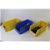 Image 3 : (3) Plastic Bins - Wicker Basket - Grinder Parts