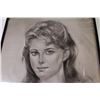 Image 3 : Framed Charcoal Drawing of Lady (24 1/2" x 18 1/2")