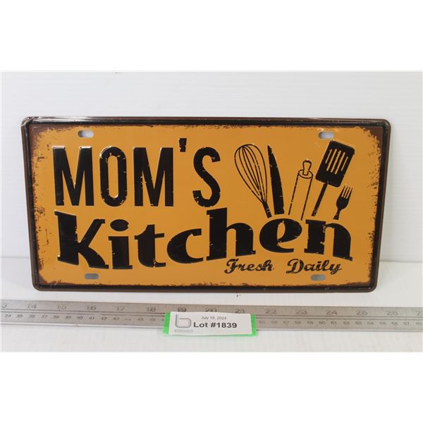 Mom's Kitchen Licence Plate (12" x 6")