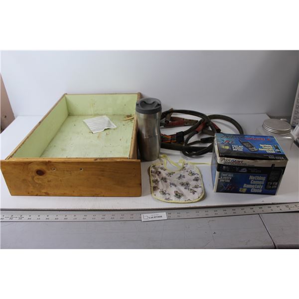 Drawer, Astro Start 2-Way Radio, Coffee Mug, Booster Cables, Misc.