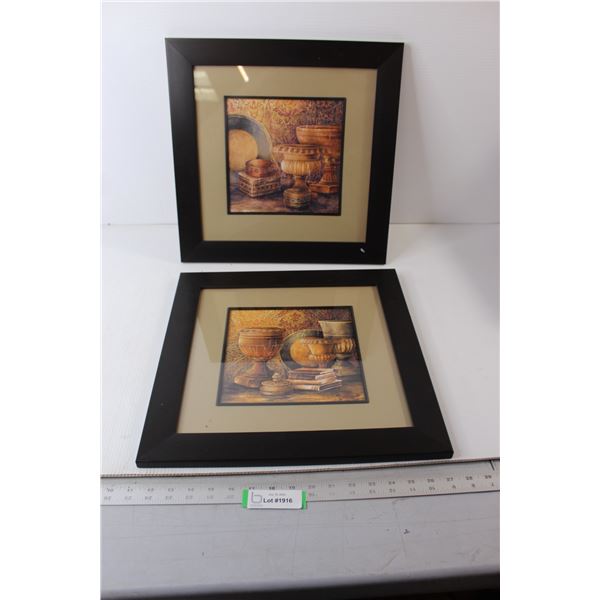 (2) Pictures in Frames - 16 1/4" x 16 1/4"