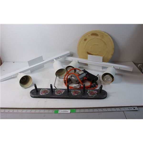*Coat Hanger, Drill and Light Fixtures.