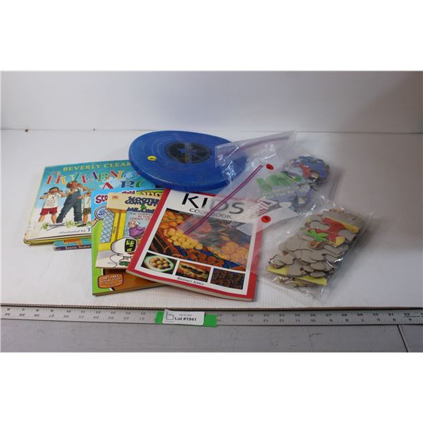 Puzzle, Frisby and Assorted Books