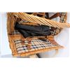 Image 3 : Large Wicker Picnic Basket with Items