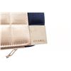Image 5 : Chanel Beige Blue Satin Chocolate Bar Chain Shoulder Bag