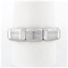 Image 1 : Men's Jeff Cooper Platinum 5.7mm Beveled Grooved Brushed & Polished Band Ring