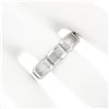 Image 3 : Men's Jeff Cooper Platinum 5.7mm Beveled Grooved Brushed & Polished Band Ring