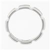 Image 6 : Men's Jeff Cooper Platinum 5.7mm Beveled Grooved Brushed & Polished Band Ring