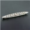 Image 2 : Antique Edwardian Krementz 14k TT Gold European Diamond Filigree Bar Pin Brooch
