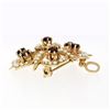 Image 4 : Antique Victorian 14k Gold 1.50 ctw Garnet & Pearl Open Round Brooch Pin Pendant