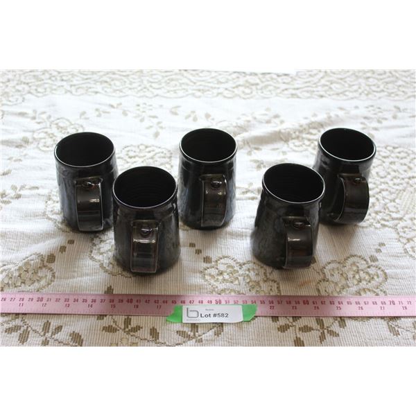 (5) Prairie Pottery Kurenda Mugs Set