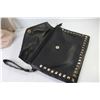 Image 3 : (2) Black Studded Purse - Cream Coloured