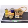 Image 1 : (11) Vintage Lot of Misc. Items: Velveeta Boxes; Noxzema Cobalt Jar; Watkins jar