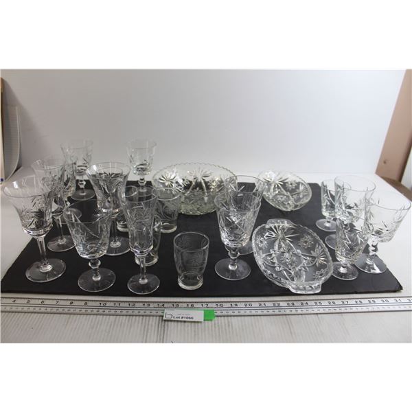 (20+) Pinwheel Crystal Dishware