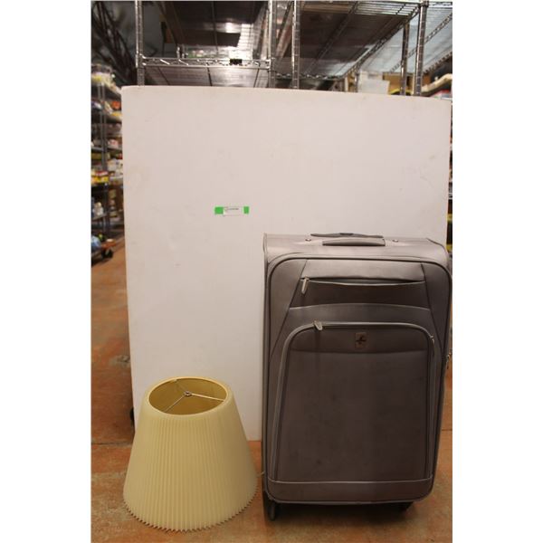 Suitcase and Lampshade