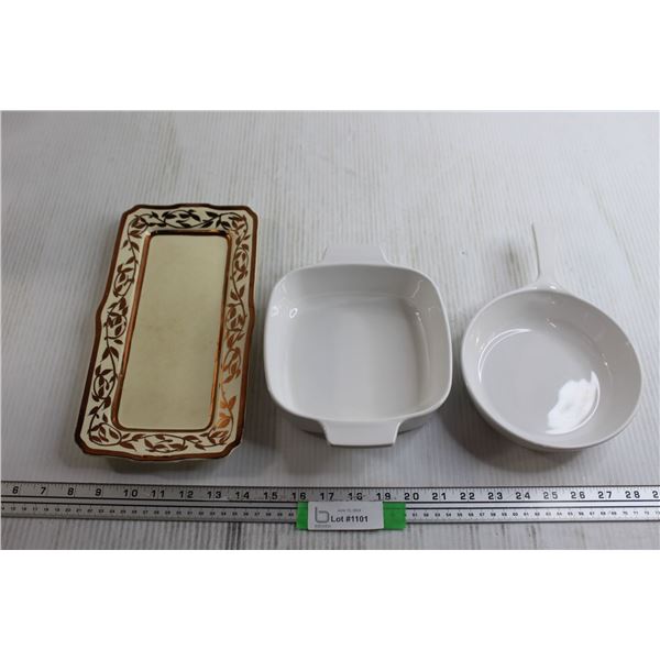 (3) Myott Son & Co, and Corning Ware Kitchenware