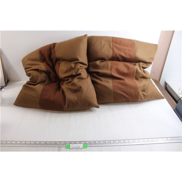 (2) Brown Pillows