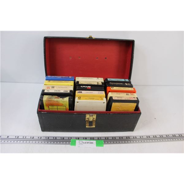 (15) 8-Tracks in Case: Kenny Rogers, Styx, Foreigner, Misc.