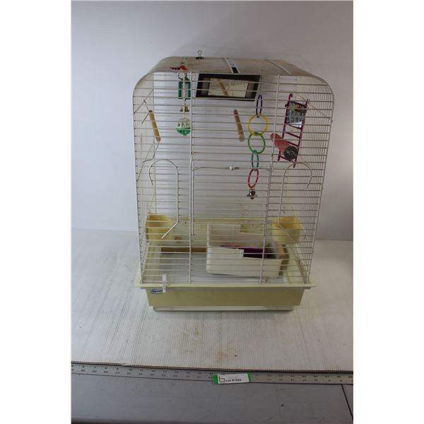 *Bird Cage with Some Accessories - 15" x 17 1/2" x 24"H