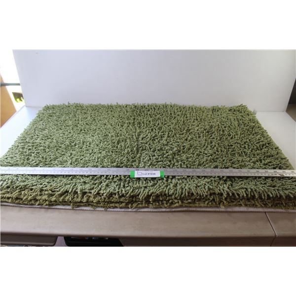 (4) Green Shaggy Carpets (20" x 35")