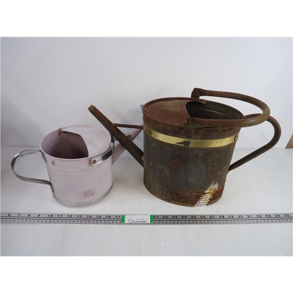 (2) Metal Watering Cans