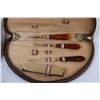 Image 2 : Vintage Manicure Set in Faux Snakeskin Case - Incomplete