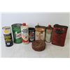Image 6 : Assorted Vintage Tins & Bottles - Pyrene - Texaco - STP - Shell - Goldex