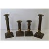 Image 4 : (4) Vintage Metal Candle Holders