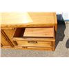 Image 2 : **Six Drawer & Two Door Credenza Dresser w/Mirror - 74.5"Long x 20"Deep X 33 High - On Wheels