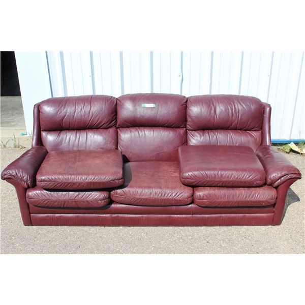 **Faux Leather Sofa and Matching Love Seat - Sofa Measures 78"x33"x30"