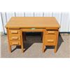 Image 1 : **Wood Office Desk - Five Drawers - 50" x 30" x 31"