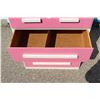 Image 2 : **Pink Four Drawer Tallboy Dresser - 28" x 17" x 37.5"