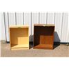 Image 1 : **(2) Book Shelves - Blonde (2 Shelves - 27" x 9.5" x 34") Dark (No Shelves - 29" x 12" x 36")