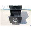 Image 2 : **Four Drawer Filing Cabinet - Black Metal - 15" x 25" x 52"