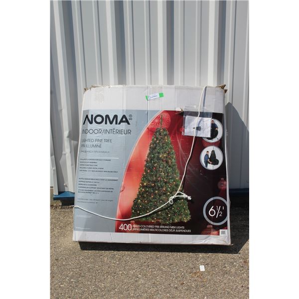 **Noma Pre-Lite Christmas Tree - as Is - 6.5Ft Tall in box