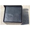 Image 2 : **Faux Leather Storage Stool - 17.5" x 17.5"